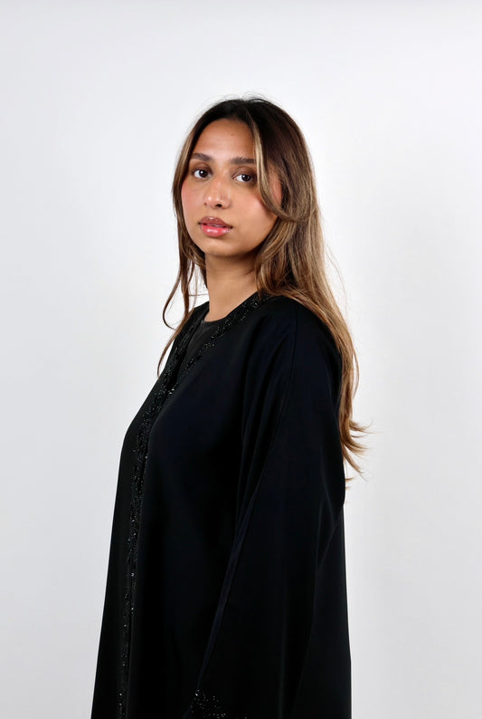 Mauve Mist Stone-Embellished Abaya