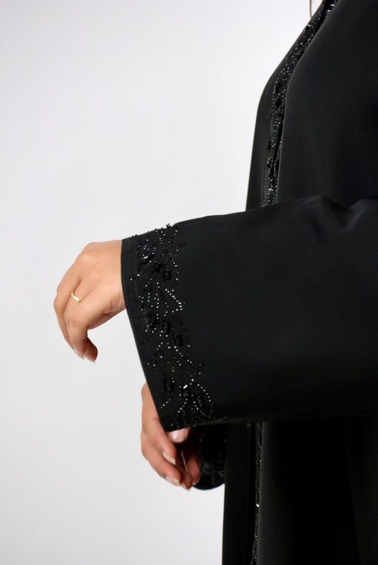 Mauve Mist Stone-Embellished Abaya