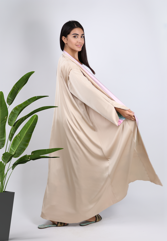 Fusion Floral Summer Design Reversible Abaya - Nita Fabric