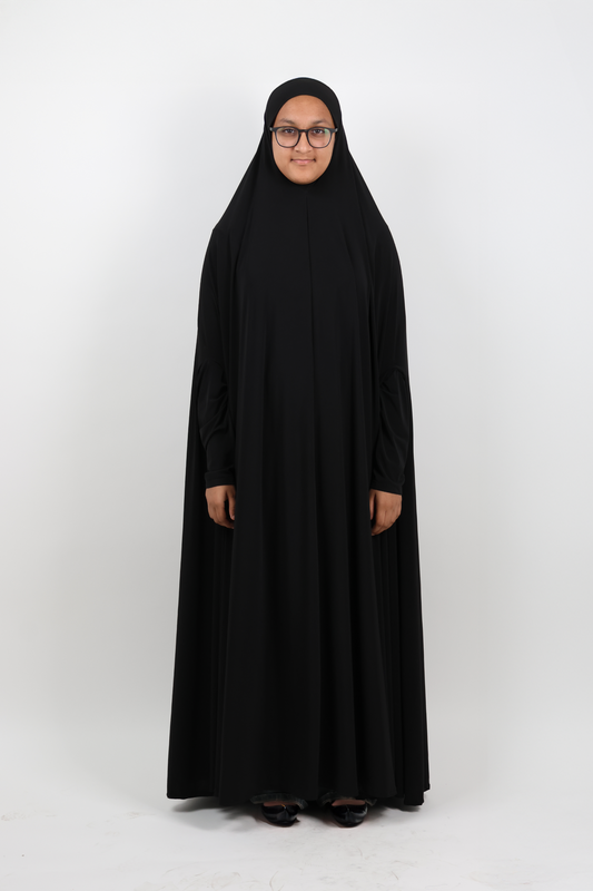 The Kids Midnight Serenity Prayer Dress – Timeless Black Elegance