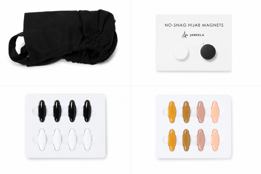 Jameela Complete Hijab Essentials Styling Set – Caps, Pins & Magnets Included