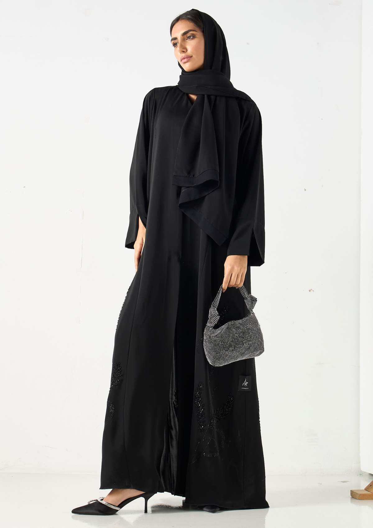 Solid Abaya with Hijab