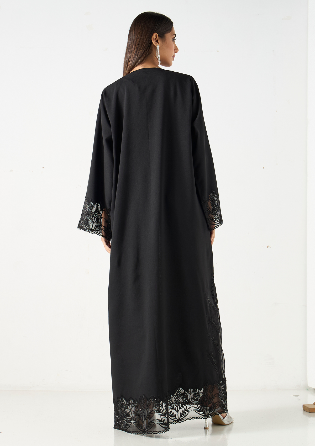 Embellished and Embroidered Abaya with Hijab