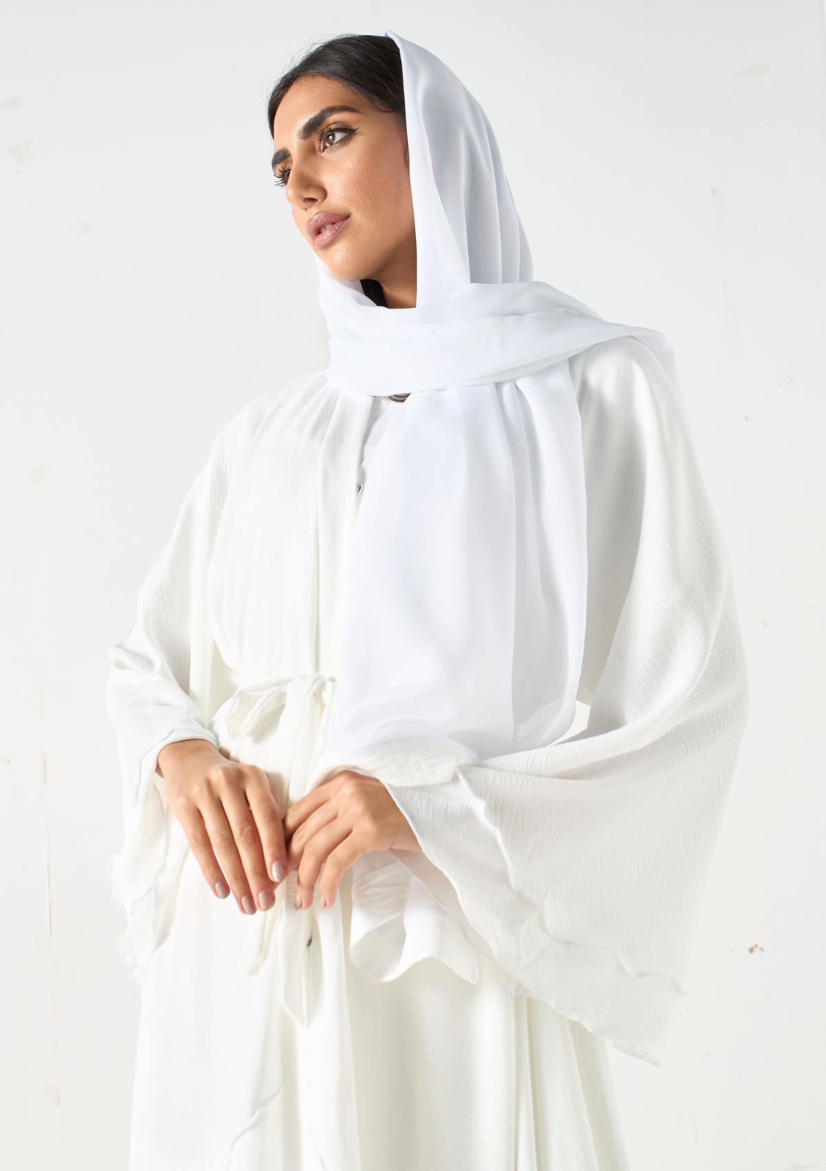 Textured Abaya with Hijab