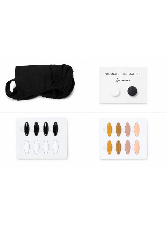 Jameela Complete Hijab Essentials Styling Set – Caps, Pins & Magnets Included