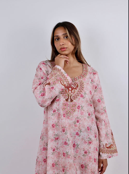 Rose Garden Embroidered Jalabiya