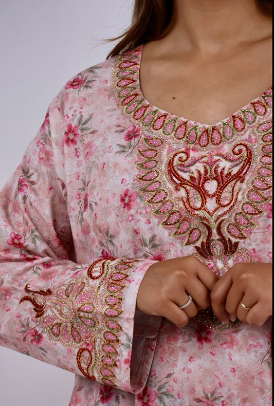 Rose Garden Embroidered Jalabiya