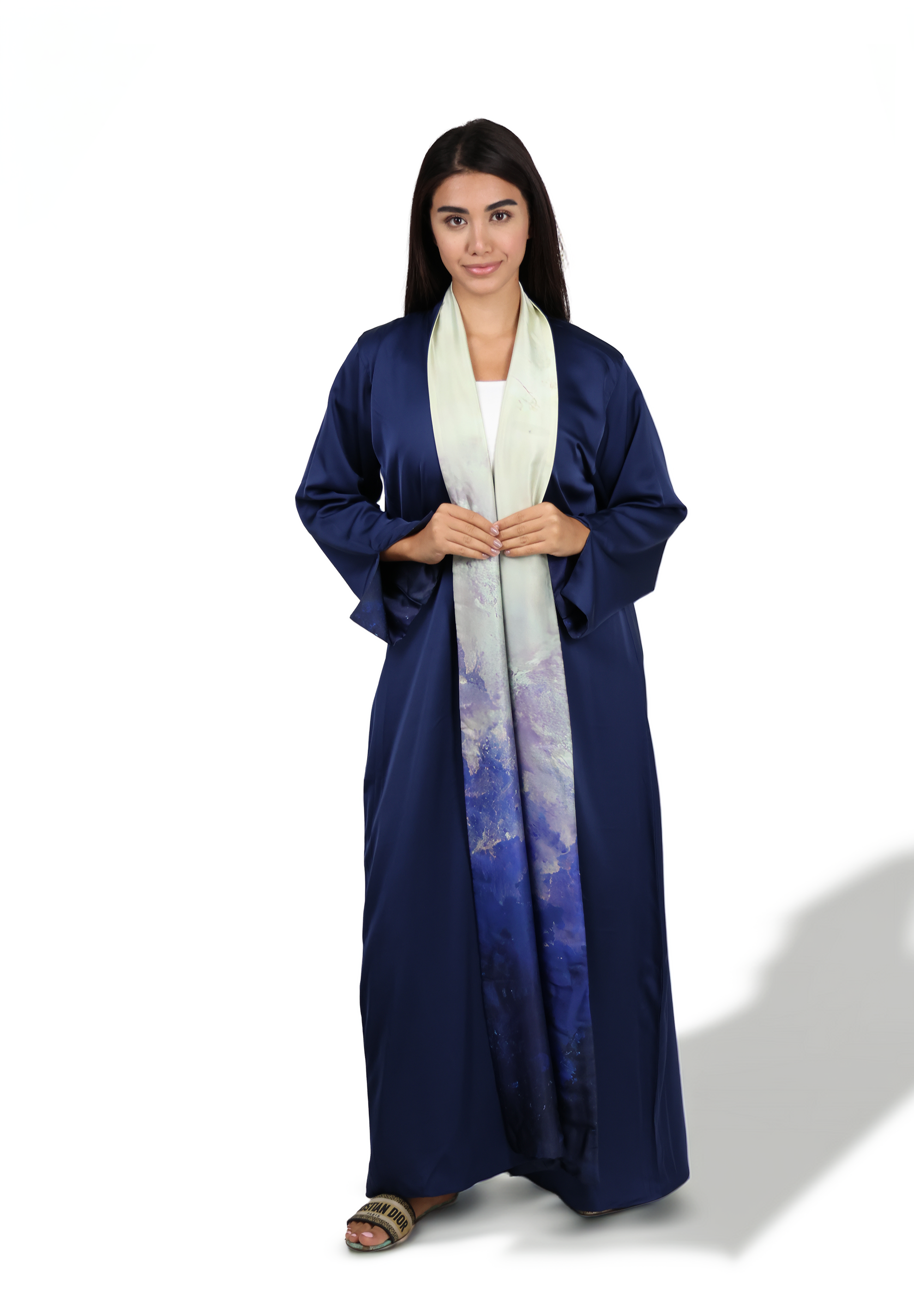 Celestial Blues Reversible Abaya - Dual-Tone Elegance