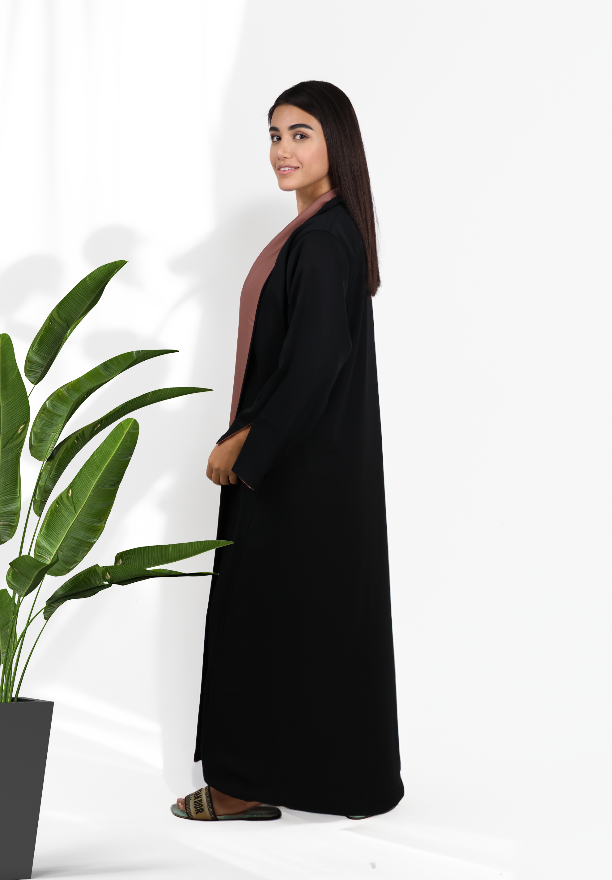 Dual-Tone Reversible Abaya - Terracotta & Classic Black