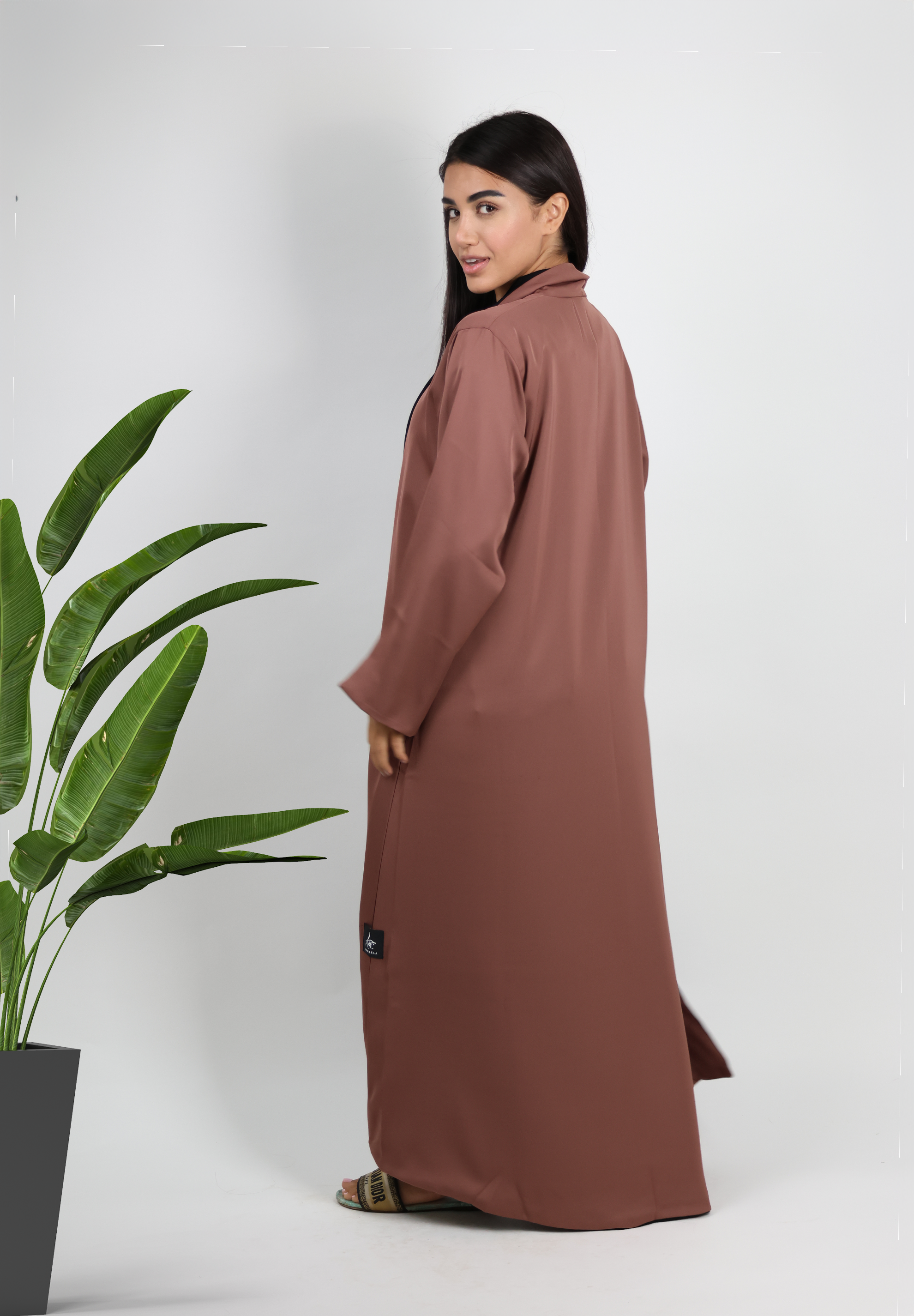 Reversible Elegance Abaya - Deep Maroon & Earthy Brown
