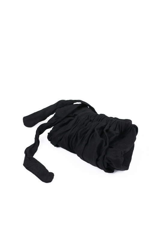 Premium Cotton Tie-Back Hijab Undercap – Classic Black